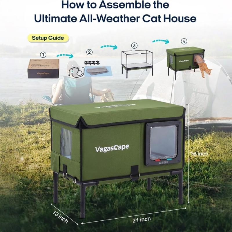 Nestara® Outdoor Heated Cat House
