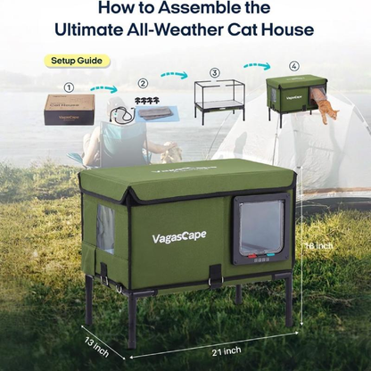 Nestara® Outdoor Heated Cat House